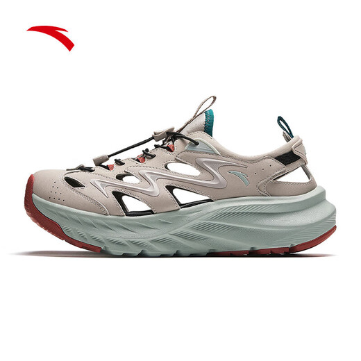 ANTA Tanye Sports Sandals Men's Summer Casual Trendy Croc Shoes Outdoor Mountaineering Hiking River Tracing Shoes Slippers Tanye Iron Man Gray/Mountain Green/Basic Black-2 42.5