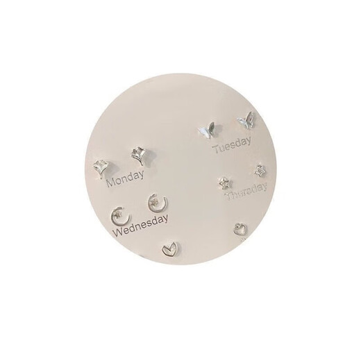 Nuomi Diary Earring Set, Simple, Compact, Plain Earrings, Design, Sleep-Free Earrings for Women, Silver Ear Care Set