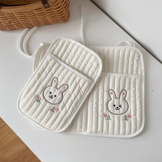 MODENGYUNMA ins Korean small hanging bag storage urine arrangement bag multi-functional small bag crib baby stroller storage hanging bag white love large size