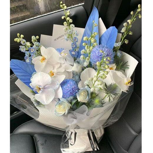 Hua Qianxun Flower Express Rose Phalaenopsis and Orchid Mixed Bouquets for Birthday Confessions to Your Girlfriend National City Delivery Luxury Phalaenopsis Orchid Bouquet City Delivery Supports Delivery on Appointment Date