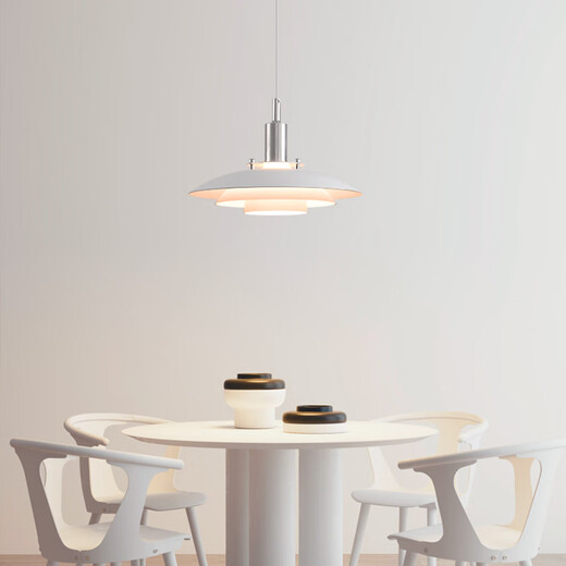 Yongzhi Zhongshan Lighting Restaurant Chandelier Danish Designer Flying Saucer Restaurant Light Creative Minimalist Dining Table Bar Lighting New Eye Protection Source 95 CRI Small Size 30CM Long