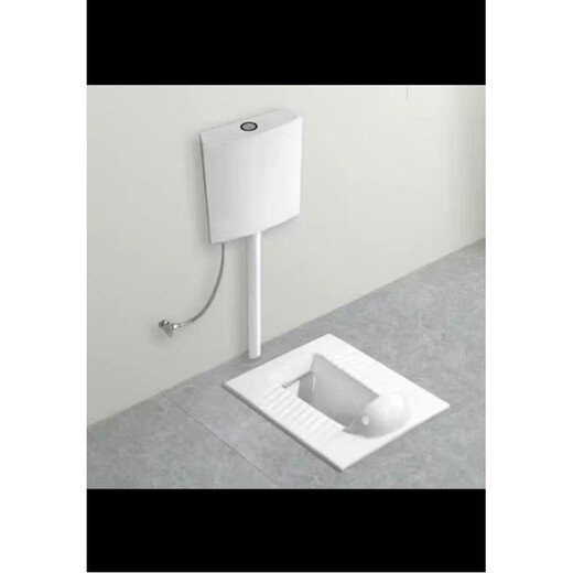 Huida ceramic squat toilet water tank induction pedal set squat engineering style toilet complete set of deodorant toilet C type with curved front drainage water tank