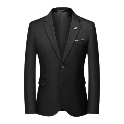 Vocacool suit suit for men, slim fit, youth formal wear, professional wear, three-piece suit, wedding dress, work interview, student jacket, black two-button (suit, trousers, white shirt, black tie) XXL/131-149Jin Jin is equal to 0.5 kg