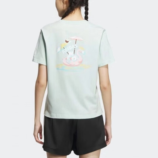 Adidas (adidas) Néo Vêtements féminins Nouveaux sports d'été et loisirs Collège Round Couf à manches courtes GK1561 IP3879 M