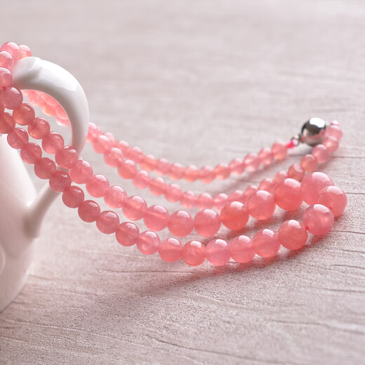 Ancient collection of natural ice rhodolite necklace. Watery red and beautiful natural gemstones that have increased in value and will be sent for appraisal.