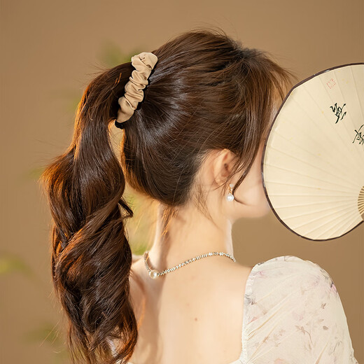 Chimera (CHIMERA) 2 pieces of fabric non-slip vertical clip medium hairpin hairpin fully tied hairpin high ponytail banana clip girl birthday gift