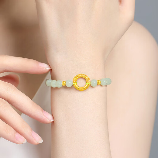 China Gold Ping ein Schnalle Gold Armband Frauen Fuß Gold Glücksweide Schmuck Geburtstag Geschenk Mädchen Senden