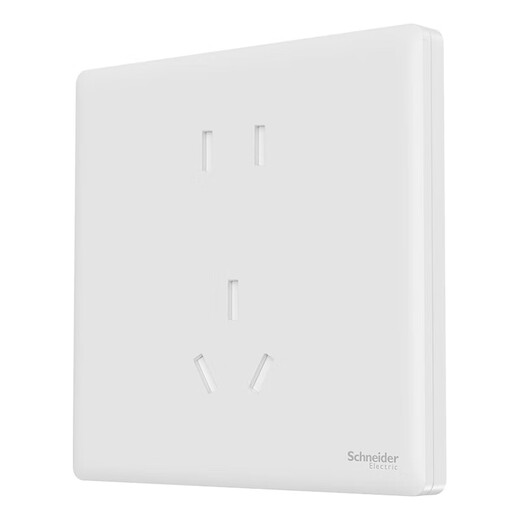 施耐德开关插座 珍铂PC系列丝绒白色 86型墙壁5孔插座 五孔（新国标） 插座