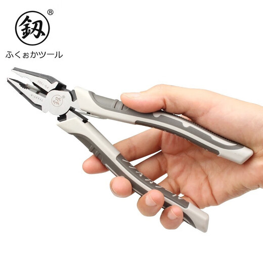 釰 福冈工具省力多功能钢丝钳老虎钳678寸平口钳子克丝钳工业级 6寸FO-1301