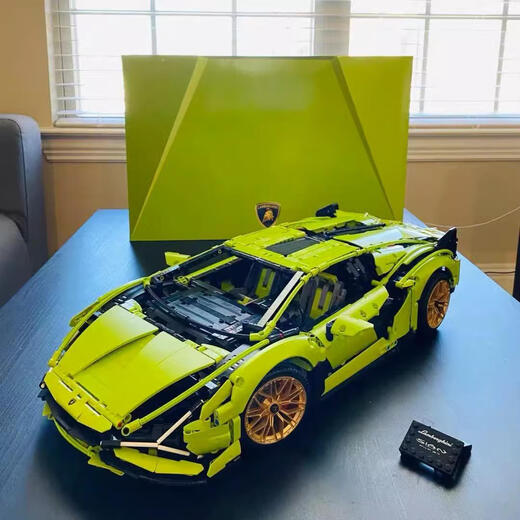 Lamborghini zusammengebautes Bausteinspielzeug, ferngesteuerter Rennsportwagen, Junge, hoher Schwierigkeitsgrad, mechanisches Set, Automodell, McLaren P1, ferngesteuerte Version, 3893 Partikel, kompatibel mit Lego-Baustein-Rennen