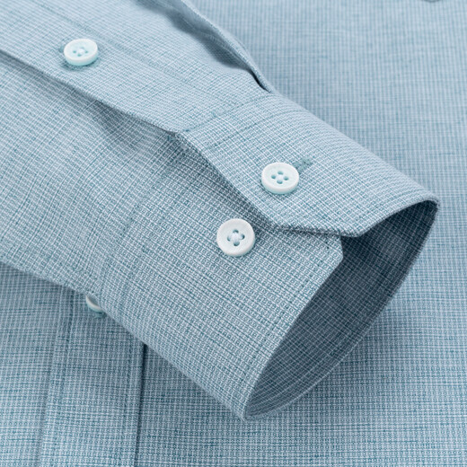 Shanshan long-sleeved shirt men's plaid casual shirt middle-aged business formal wear no ironing TCT4299 (long-sleeved style) 41