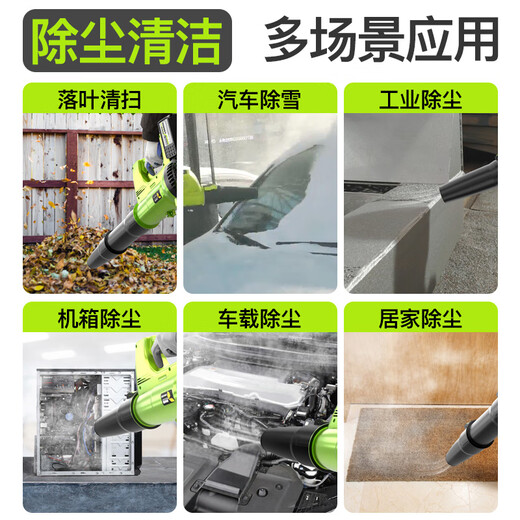 简然充电式鼓风机强力吹风机大功率工业用锂电暴风枪无线吹灰机吹灰尘 DS充电暴风机3888TV1电1充【6挡