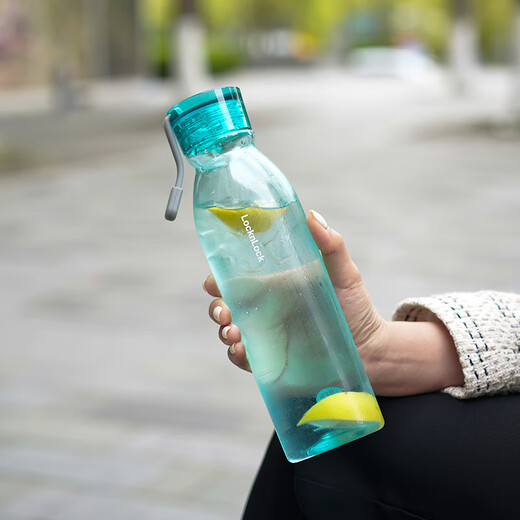 Lock Lock (Lock/Lock) Plastik Sport Eco Water Cup Simple Ins Style Sommer Tritan Fitness Männlich und weibliche Studenten begleiten die Tasse ABF756MIT Square Mint Green 750 ml