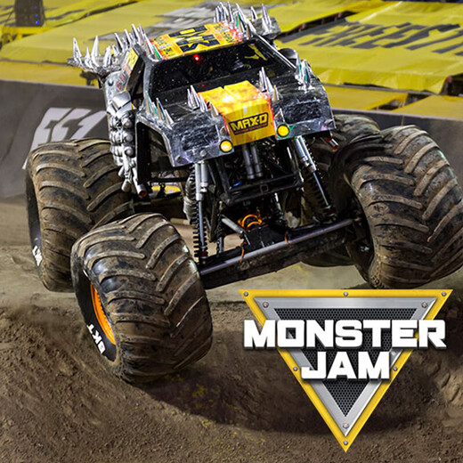 Monster Jam合金大脚车男孩玩具车模型小汽车儿童礼物越野车 西瓜红 双层卡车