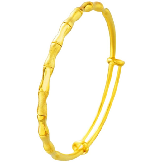 Manshuai Baby Bracelet Gold Bamboo Joint Bracelet 3d Bracelet en or dur Gol 999 Baby Full Moon Bracelet complet Childre
