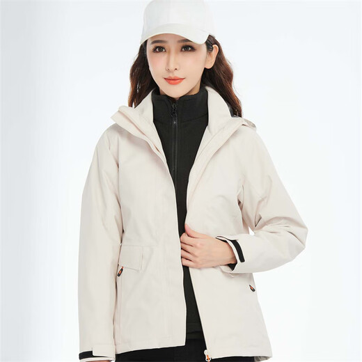 Chaqueta Simboo para hombres, chaqueta de tres en uno de tres en uno a prueba de viento y cálida para el montañismo.