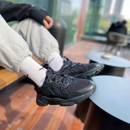 ADIDAS阿迪达斯三叶草男鞋女鞋秋季新款OZWEEGO网面透气老爹鞋跑步鞋男 EE6999黑武士 43