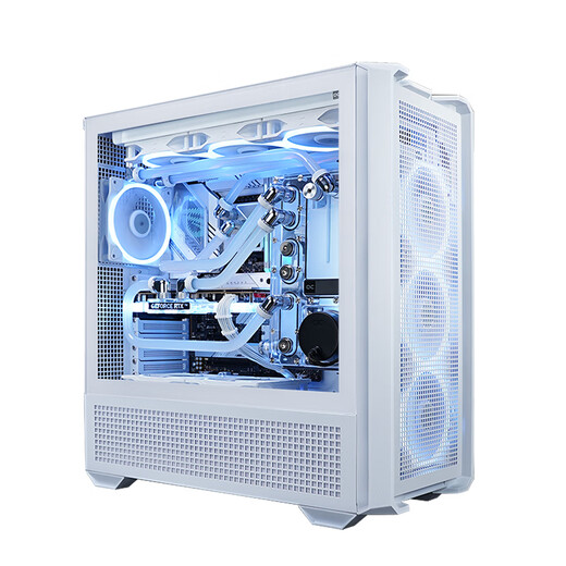 骨伽【大乘风MX600白色+灵境V2 PRO 4正叶+2反叶】 快折式机箱 / ARGB无限镜风扇