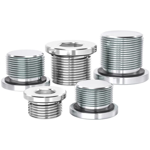 Tianzhuo Hardware SAE series galvanized/304/316 stainless steel American hexagonal flange plug with 0 ring seal 40N5/16 304 black ring 4ON-10 7/8*14 1 piece