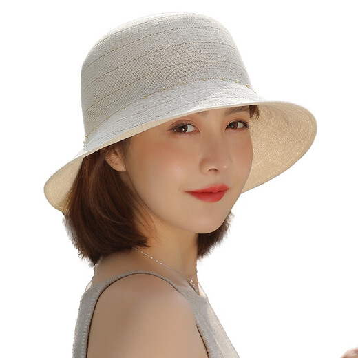 Xiangxue Yuxiu Japanese and paper sun hat women thin UV sun hat women travel fisherman hat women versatile sun hat beige