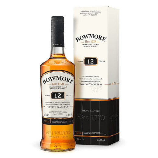 Bowmore 15/12/18 Vino extranjero Whisky de malta de malta Escocia Original Importado 12 años 700ml 1 Botella Censurada Molilla Random