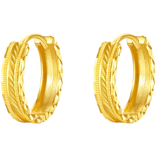 Saturday Fortune 18K gold earrings, earrings, earrings, birthday gifts for women C0913782, one pair