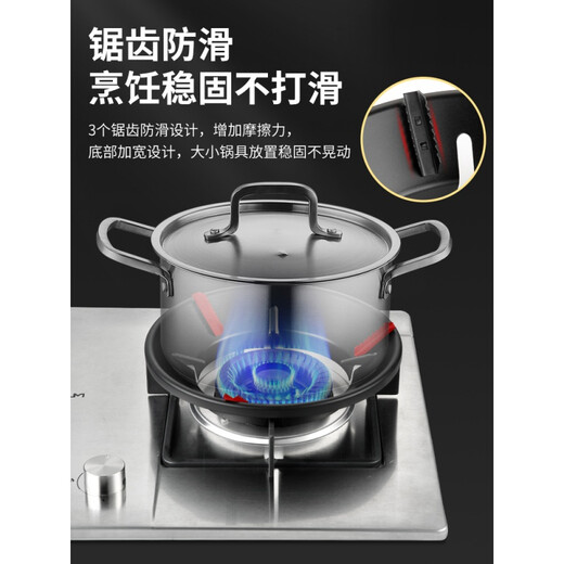 Газовая плита Danlan, энергосберегающая ветрозащита, бытовая газовая плита, верхняя ветрозащита, универсальный противоскользящий кронштейн, аксессуары, флагманский черный, утолщенный, 4 когтя (2 шт.), устойчив к горению и не ржавеет.