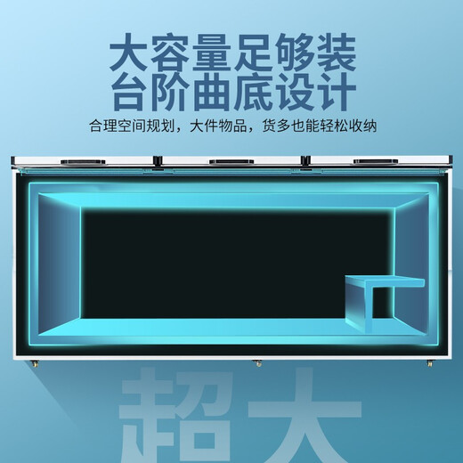 Bingnuoxi freezer commercial large-capacity freezer household horizontal refrigerator large-capacity refrigeration display cabinet commercial freezer commercial refrigerator 688 single temperature intelligent control 1600*580*800