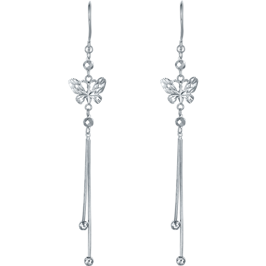 Saturday Fu PT950 platinum earrings for women butterfly ear wire PT094768 about 3.76g birthday gift
