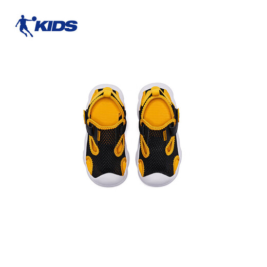 Jordan Boys Sandals Baby Summer Toddler Shoes Toddler Soft Sole Beach Casual Shoes Black/Egg Yolk 27