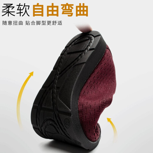 Yifu Elder Beijing Zapatos de tela para mujeres en la primavera, cómodo, un punto transpirable, plano, suela, zapatos de madre sola, sin deslizamiento, calzado de mediana edad y anciana.