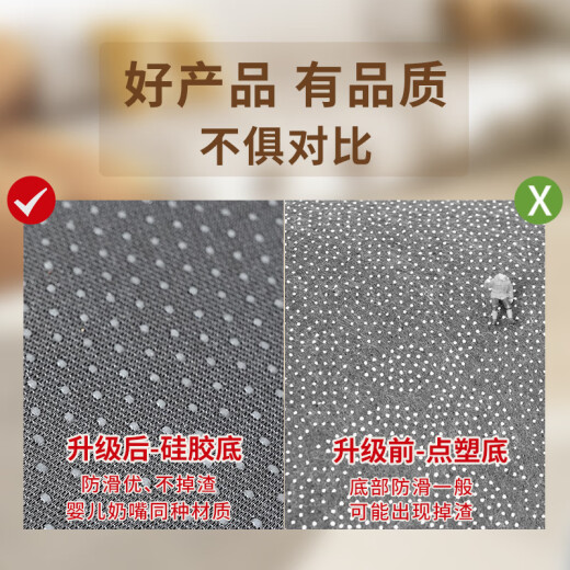 咏幻地毯客厅轻奢感卧室家用床边沙发地垫茶几免洗可擦简约奶油风 灰ZJ694G升级 防滑防水加厚款  1件 300X400CM(4人或U形状沙发通