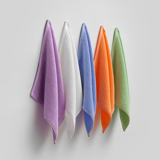 The most youthful square towel Xinjiang Awati long-staple cotton antibacterial pure cotton absorbs water and does not shed lint sealed children's face wash towel blue one pack 34*34 cm 52g square towel small size