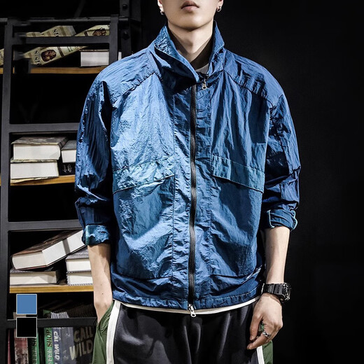 OLJ light luxury high-end brand summer quick-drying fishing sun protection clothing men's loose outdoor travel mountaineering sports sun protection clothing black M 100-120Jin Jin equals 0.5 kg