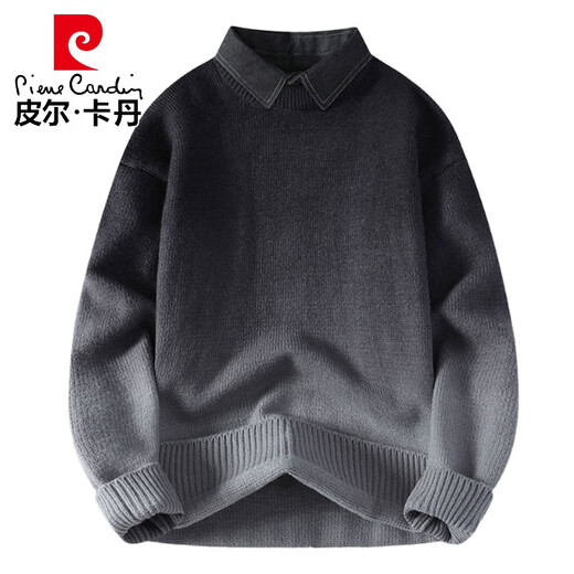 
Pierre cardin high-end sense fake two-piece sweater men 2025 new gradient shirt collar sweater men winter thermal inner wear 9756 red [liner * shirt * collar] 2XL about 150~170Jin [Jin equals 0.5 kg] can be worn