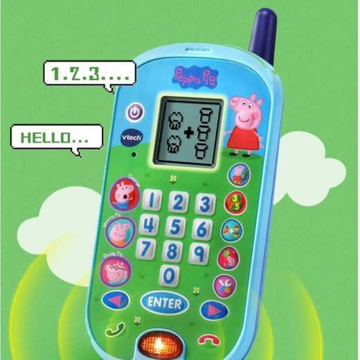 VTECH (VTech) Kindermobile Spielzeug Peppa Pig English Dialog Puzzle Geschenk Frühes Bildungsmaschin-Telefon 0-3 Jahre altes Geschenk