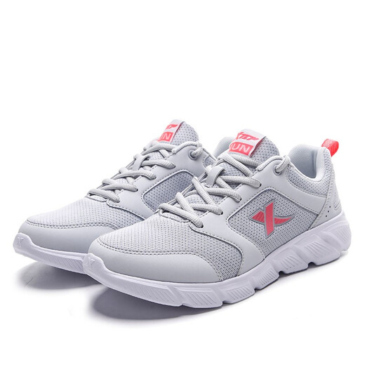 
XTEP (XTEP) women's shoes sneakers women's spring breathable mesh light and comfortable street photography retro fashionable casual running shoes light gray red 7001 39