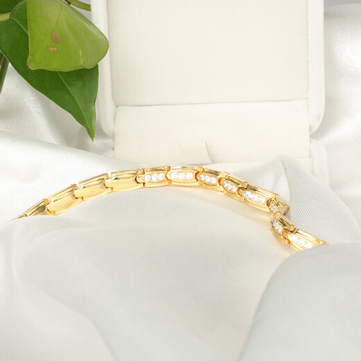 Fat Donglai's same 18K rose gold bracelet feels niche, light luxury, colored gold for women, does not fade, temperament rose gold (+ adjuster) 20cm