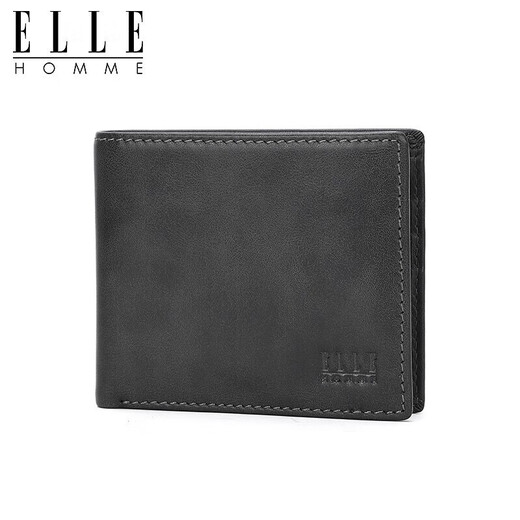 Короткий кошелек Elle Homme Men's Men's Multi-Cow-Cow-Cow-Cow-Shile Multi-Cill Clip, горизонтальный кошелек 3820 Подарок на день рождения