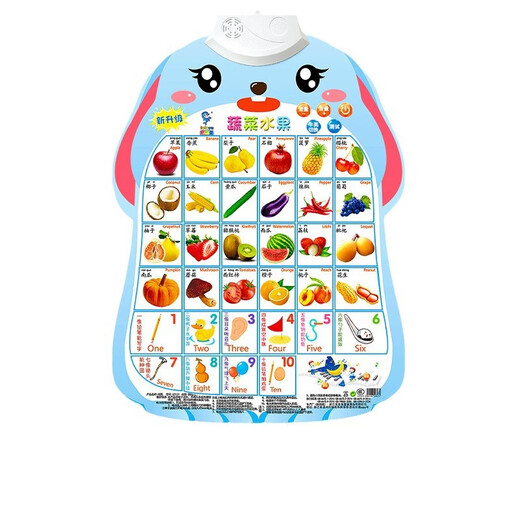 LELEFEFER BABYS Early Education Post -Diagramm mit Sounds Lernen Sie Pinyin nach dem Bild und Aufklärungspunkt Lesen Spielzeug Ladestier die Tierwelt, in der sie lesen können [Batteriemodell]