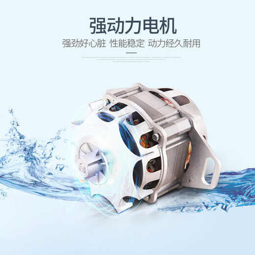 奥克斯双桶洗衣机半自动家用 洗+脱双缸大容量老式波轮双筒租房宿舍小型脱水机 16.5公斤【洗+脱】双动力透明黑