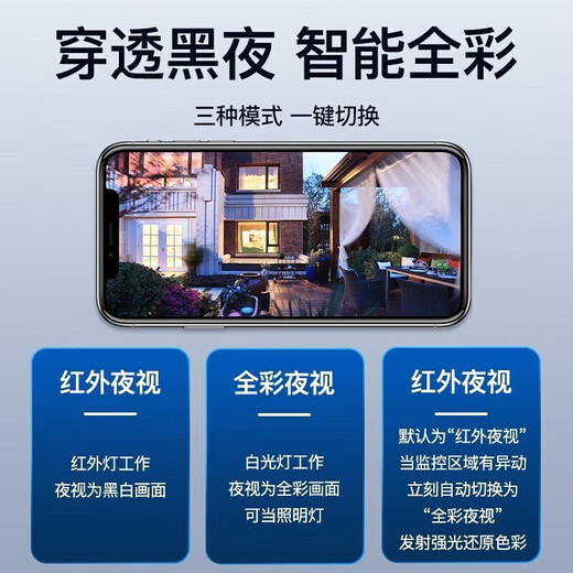 
Koski 360-degree panoramic surveillance camera 5G office and home remote mobile phone without dead angle HD night vision wireless wifi monitor outdoor indoor care gimbal rotation tracking wifi model [mobile remote + voice intercom + no dead angle] 64G memory