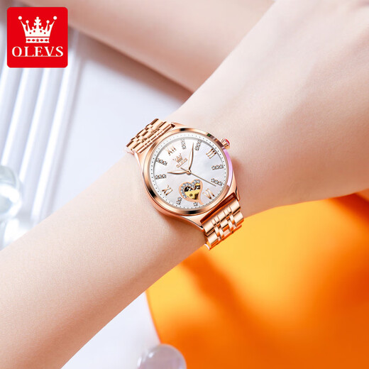Olevs Swiss Certified Brand Watches für Frauen mechanische Uhren Vollautomatisch einfach
