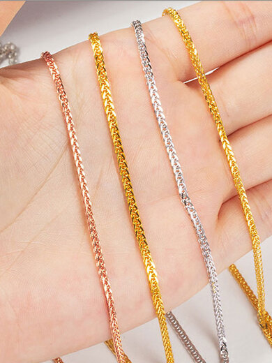 DR GRAFFCARNY Pt950 platinum necklace women's and men's Chopard chain pure 18k gold rose gold extended snake bone chain plain chain Au750 gold Chopard chain 2.8g46cm