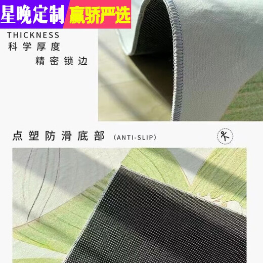 Star night ins style bedroom long bedside blanket master bedroom bed bed front carpet children's room pink small fresh thick foundation daisy thickened crystal velvet does not hide gray and easy to wear 60*180cm high-end blanket surface