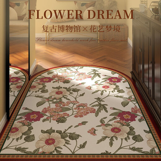 Gudie American entry door floor mat door entrance PVC floor mat wipeable no-wash household leather mat can be cut Dingcao Chongming - Square 60*90CM (wipe clean once)