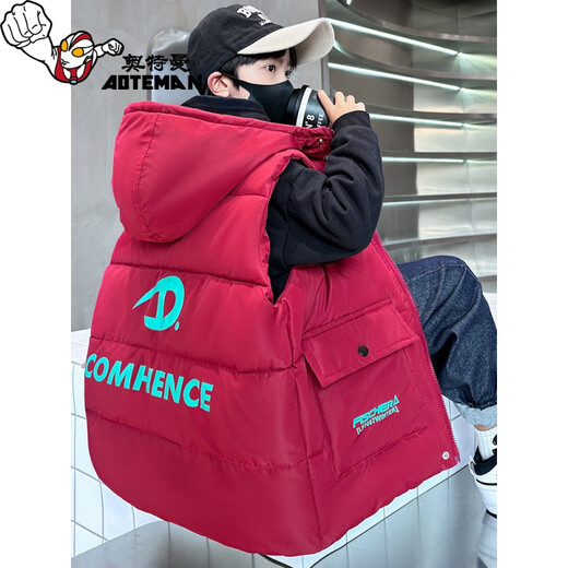 Ultraman garçons gilet 2024 moyen et grandes enfants nouveaux veste épaissie de style épaissis