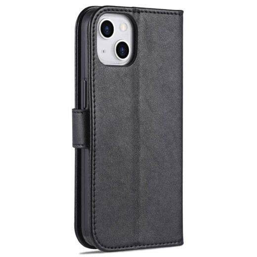 居小智适用苹果13手机壳翻盖皮套iphone13钱包式可插卡外壳全包防摔软内壳带磁扣保护套男女款 iphone 13【黑色】