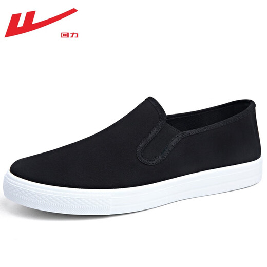 Huili offizielle Herrenschuhe Leinwandschuhe Herren Frühling und Sommer Leichtes alter Peking -Stoffschuhe lässige Frauenschuhe Lazy Schuhe Männer schwarz [Hauptbild] 42