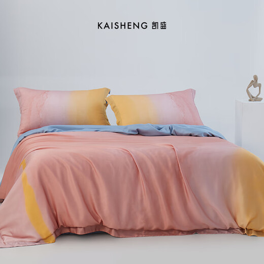 Kaisheng Home Textiles 60 Count Tencel Lyocell Fiber Four-piece Set Ice Silk Light Luxury Naked Sleeping Bedding Sheets and Quilt Covers Master Kaisheng Home Textiles 60 Count Tencel Lyocell Fiber Four-piece Set Ice Silk Light Luxury Naked Sleeping Bedding Sheets and Quilt Covers Master